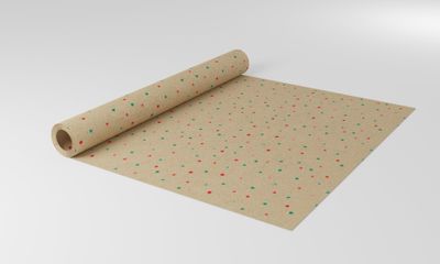 Nat Kraft Red/Green Dots Paper (50cmx100m)