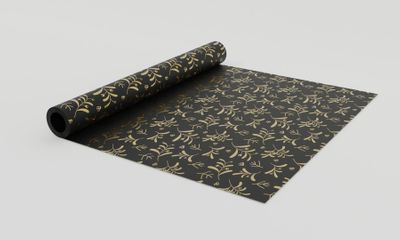 Black Kraft Gold Mistletoe Paper (50cmx100m)