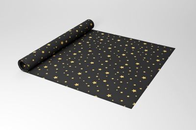 Black Kraft Gold Star Paper (50cmx100m)