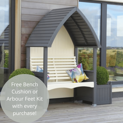 AFK Cottage Arbour - Charcoal and Cream