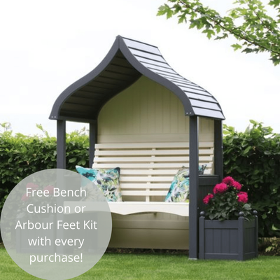Charcoal & Cream Orchard Arbour