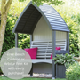AFK Cottage Arbour Charcoal and Stone