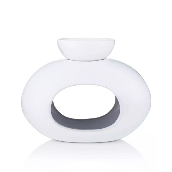White Oval Burner with 7.7cm Burner Bowl in FSC Box - FSC Mix Credit