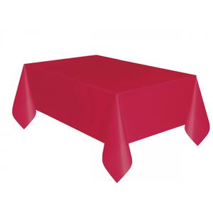 Red Rectangle Plastic Table cover (54 x 108 Inch)