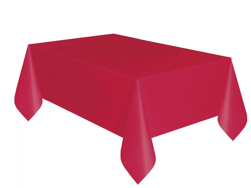 Red Rectangle Plastic Table cover (54 x 108 Inch)