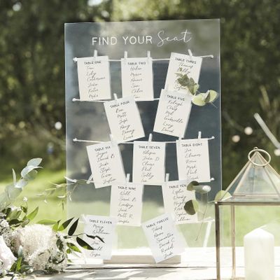Acrylic Wedding Table Plan Kit