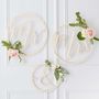 Mr and Mrs Wooden Hoops Decoration