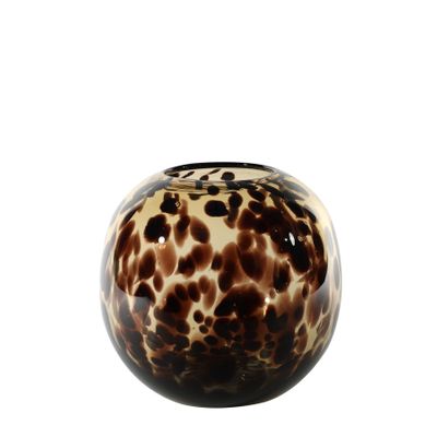 Arabella Bubble Vase Mottled Brown  H15x17.5cm