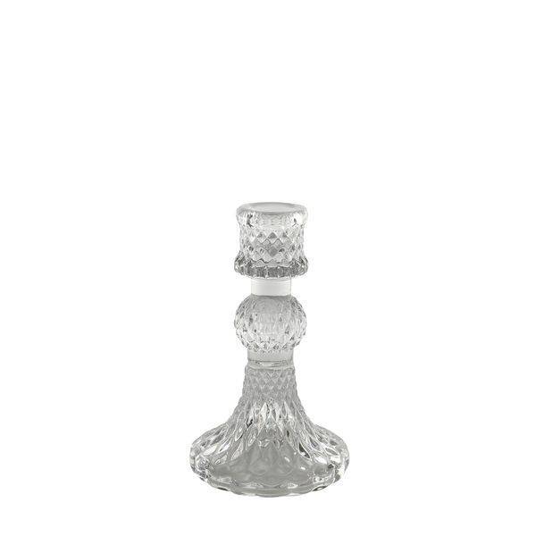 Juliet Candlestick -Clear Glass H13cm