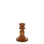 Paloma Candlestick -Mocha Coloured Glass H10.5cm