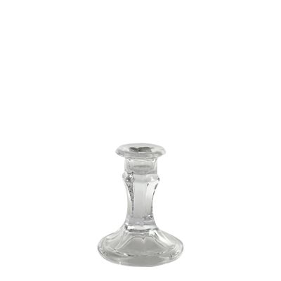 Celestia Candlestick- Clear Glass H10cm