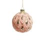 10cm Glass Ball Rose w gold droplets