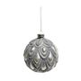 10cm Glass Ball Pewter