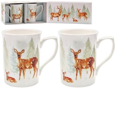 Christmas Deer Mugs 