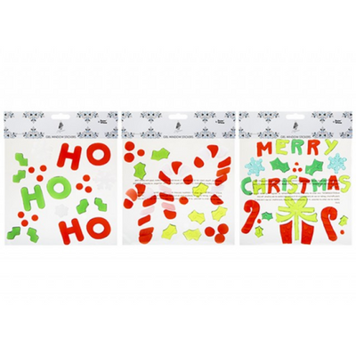 Christmas Gel Window Stickers (Assorted)