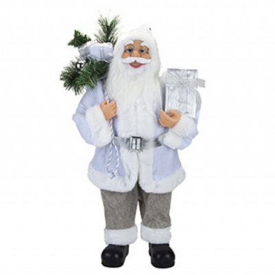Luxury Standing Grey Santa (60cm)