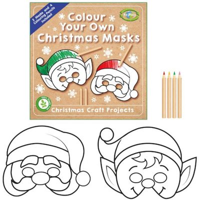 Colour your own Christmas mask 