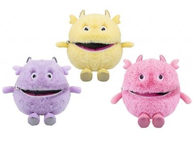 8" Zip Monster Plush 3 Asst Cols