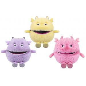 8" Zip Monster Plush 3 Asst Cols