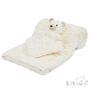 Cream Bear Comforter and Wrap Set