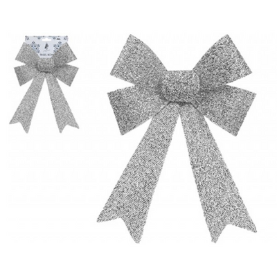 Silver Gift Bow (22 x 32 x 7cm)