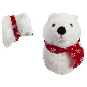 Singing Plush Polar Bear Head