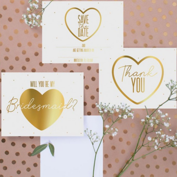Gold 10 Save the Date Cards
