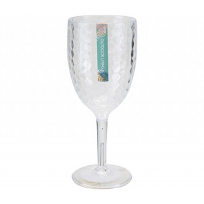 Ps Large Dimpler Effect Wine Glass W/Barcode Label