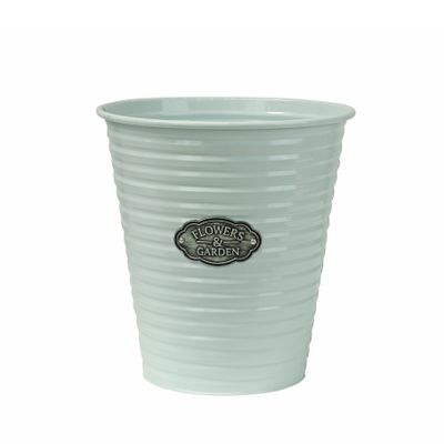 Metal Pot White - 33cm 