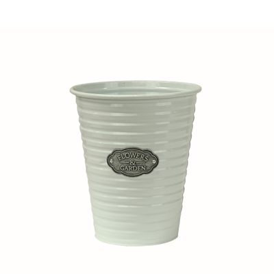 Metal Pot White - 30cm 