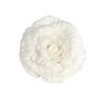 18cm Glittered Rose w/Clip - WHITE