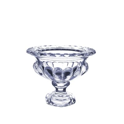 Georgian Glass Urn -Clear H15.8 x18.5cm