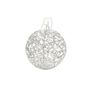 15cm Glitter Hanging Ball - SILVER