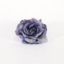 13cm Glitter Rose w/Clip - PURPLE