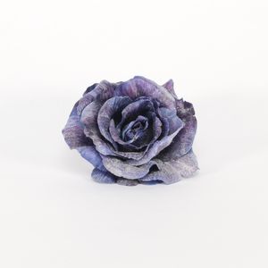 13cm Glitter Rose w/Clip - PURPLE