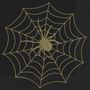 Black and Gold Spider Web Napkins