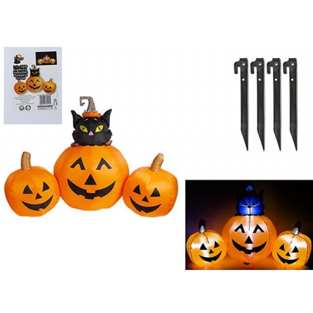 Inflatable Pumpkin Group with Lights