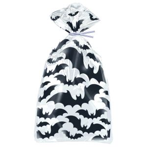 Pack of 20 Black Bats Halloween Cello Bags