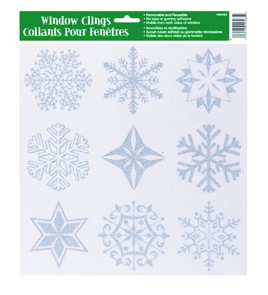 Glitter Snowflake Window Stickers