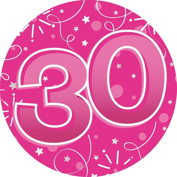 Age 30 Female Party Badge (15cm) (6)