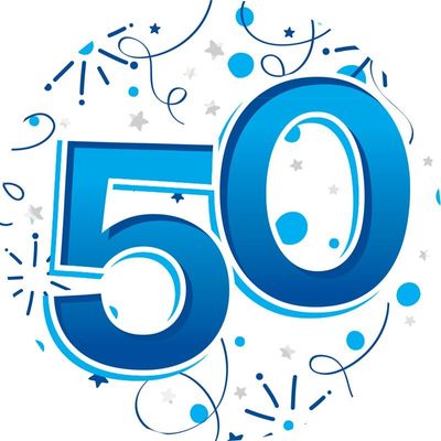 Age 50 Male Party Badge (15cm) (6)