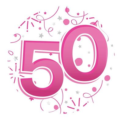 Age 50 Female Party Badge (15cm) (6)