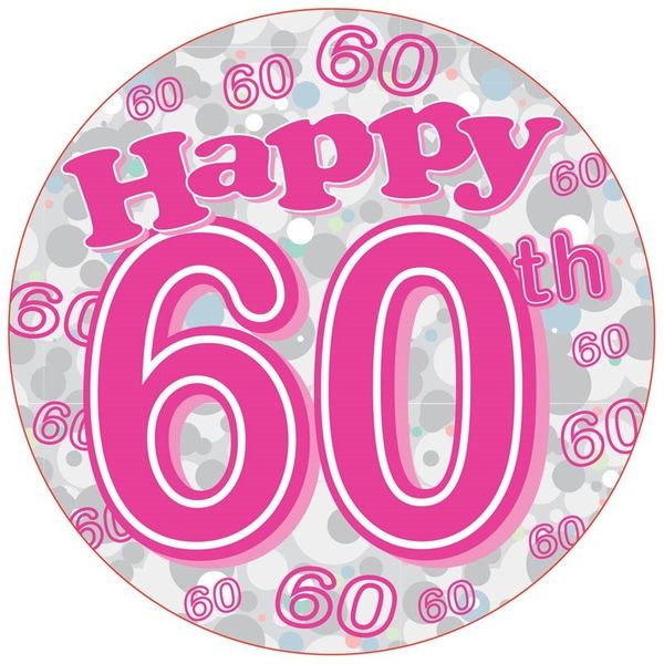 Age 60 Female Party Badge (15cm) (6)