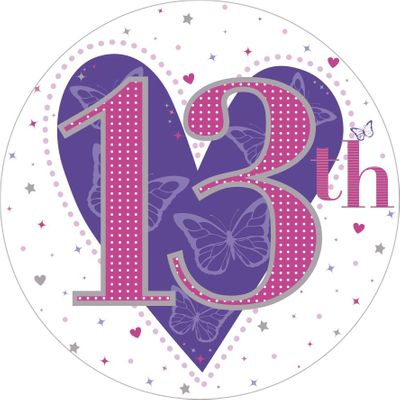 Age 13 Female Party Badge (15cm) (6)