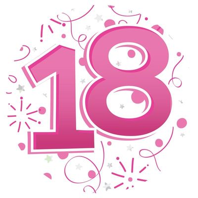 Age 18 Female Party Badge (15cm) (6)