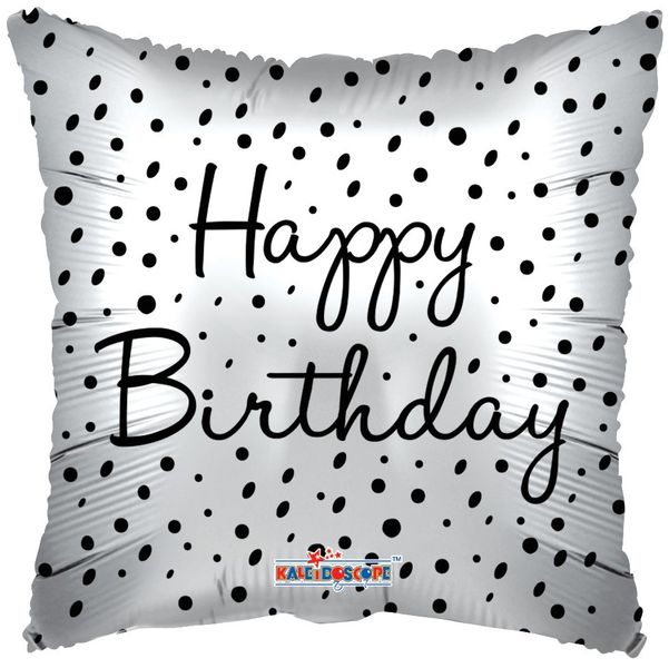 ECO Balloon - Birthday Dots Metallic - 18 inch