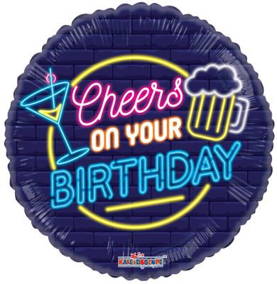 ECO Balloon - Cheers on your Birthday - 18 inch