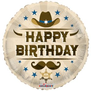 ECO Balloon - Birthday Cowboy - 18 inch