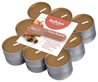 Bolsius TrueScent Tealights 4Hr Apple & Cinnamon 18pk