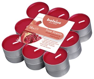 Bolsius TrueScent Tealights 4Hr Pomegranate 18pk